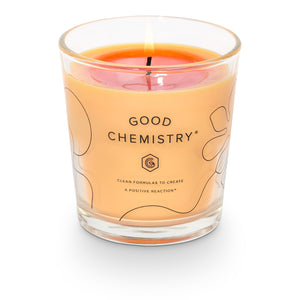 Orange Flower + Power Reusable Glass Candle