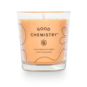 Orange Flower + Power Reusable Glass Candle