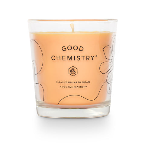 Orange Flower + Power Reusable Glass Candle