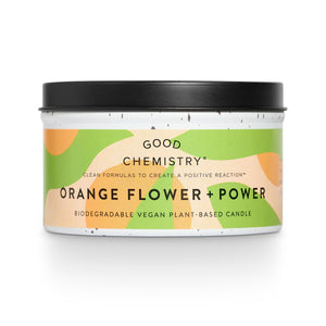 Orange Flower + Power Recyclable Tin Candle